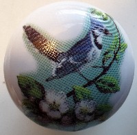 CERAMIC CABINET KNOB BLUE JAY