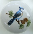 CERAMIC CABINET KNOB BLUE JAY