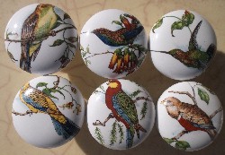 Cabinet knobs 6 Domestic Birds #9