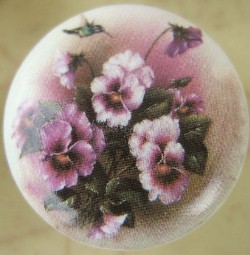 CERAMIC CABINET KNOB HUMMINGBIRD