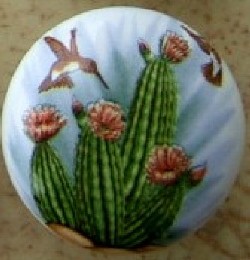 CERAMIC CABINET KNOB HUMMINGBIRD