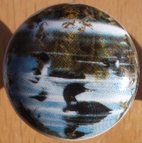 CERAMIC CABINET KNOB LOONS LOON