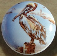 CERAMIC CABINET KNOB PELICAN