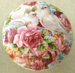 CERAMIC CABINET KNOB DOVES