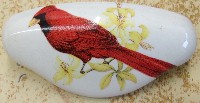 Ceramic Drawer pull Cardinal