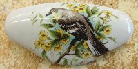 Ceramic Drawer pull Mocking bird