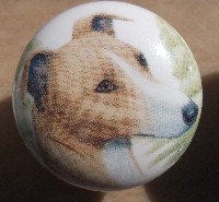 ceramic cabinet knob Whippet