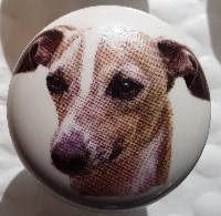 ceramic cabinet knob italian greyhound grayhound