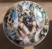 ceramic cabinet knob german shepherd dog