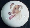 ceramic cabinet knob jack russell terrier