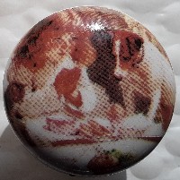 ceramic cabinet knob jack russell terrier