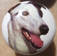 ceramic cabinet knob italian greyhound grayhound