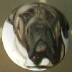 ceramic cabinet knob bull  mastif mastiff