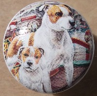 ceramic cabinet knob american staffordshire terrier