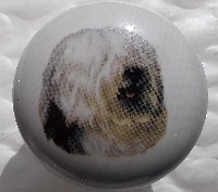 ceramic cabinet knob old english sheep dog OES