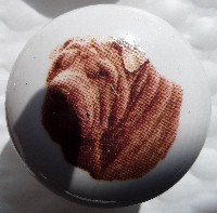 ceramic cabinet knob shar pei