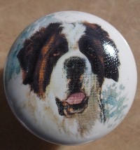 ceramic cabinet knob St Bernard