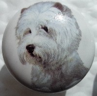 cabinet knob West Highland terrier