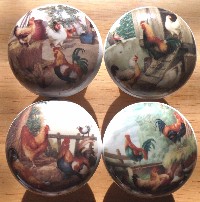 CERAMIC CABINET KNOB  rooster HEN chicken