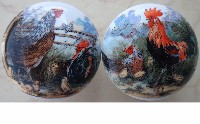 CERAMIC CABINET KNOB  rooster HEN