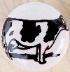 CERAMIC CABINET KNOB  HOLSTEIN COW HOLSTIEN