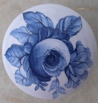 Cabinet Knobs Knob Royal Blue Rose @Pretty@ Flower 