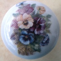 Cabinet Knob pansy