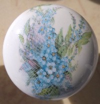 Cabinet Knob Forget me nots Spray