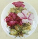 Cabinet pull Knob Mauve Pink Flower flower