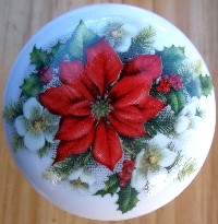 Cabinet Knob Poinsettia FLOWER