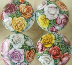 Cabinet Knob w/ Flower Bouquets pulls 