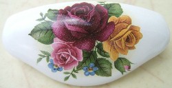 Drawer Pulls Village Roses flower