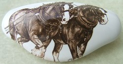 CERAMIC CABINET KNOBS KNOB DRAWER PULL HORSE  BLANKET CLYDESDALE