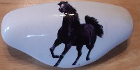 CERAMIC CABINET KNOBS KNOB DRAWER PULL HORSE  BLANKET ARABIAN