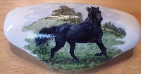 CERAMIC CABINET KNOBS KNOB DRAWER PULL HORSE  BLANKET ARABIAN