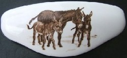 CERAMIC CABINET KNOBS KNOB DRAWER PULL  DONKEY FAMILY