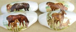CERAMIC CABINET KNOBS DRAWER PULL HORSE  