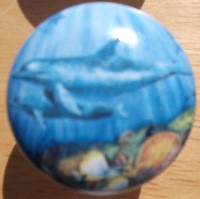 CERAMIC CABINET KNOB SALT WATER FISH DOLPHINS DOLPHIN available at mariansceramics.com