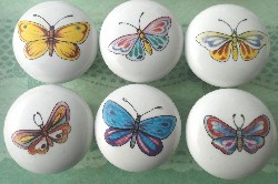 Cabinet Knob Butterflys butterflies