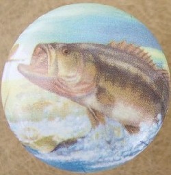 cabinet knob bass fish available at mariansceramics.com