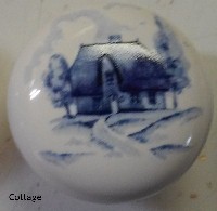 Cabinet Knob Blue Delft Cottage