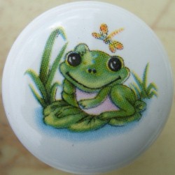 CERAMIC CABINET KNOB FROG TOAD available at mariansceramics.com