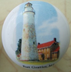 Lighthouse Cabinet Knob Fort Gratiat MI