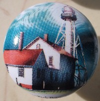 Lighthouse Cabinet Knob White Fish Point michigan