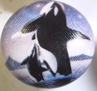 CERAMIC CABINET KNOB SALT WATER  FISH ORCA WHALE WILLIE available at mariansceramics.com