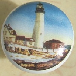 Cabinet Knob Lighthouse Portland head maine