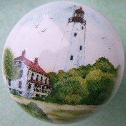 Cabinet Knob Lighthouse Sandy Hook New Jersey