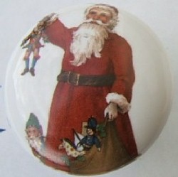 Cabinet Knob Santa &amp; Doll