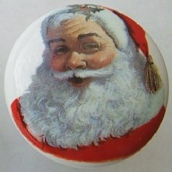 Cabinet Knob Santa Face