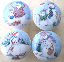 Cabinet pulls Knobs 4 Snowmen